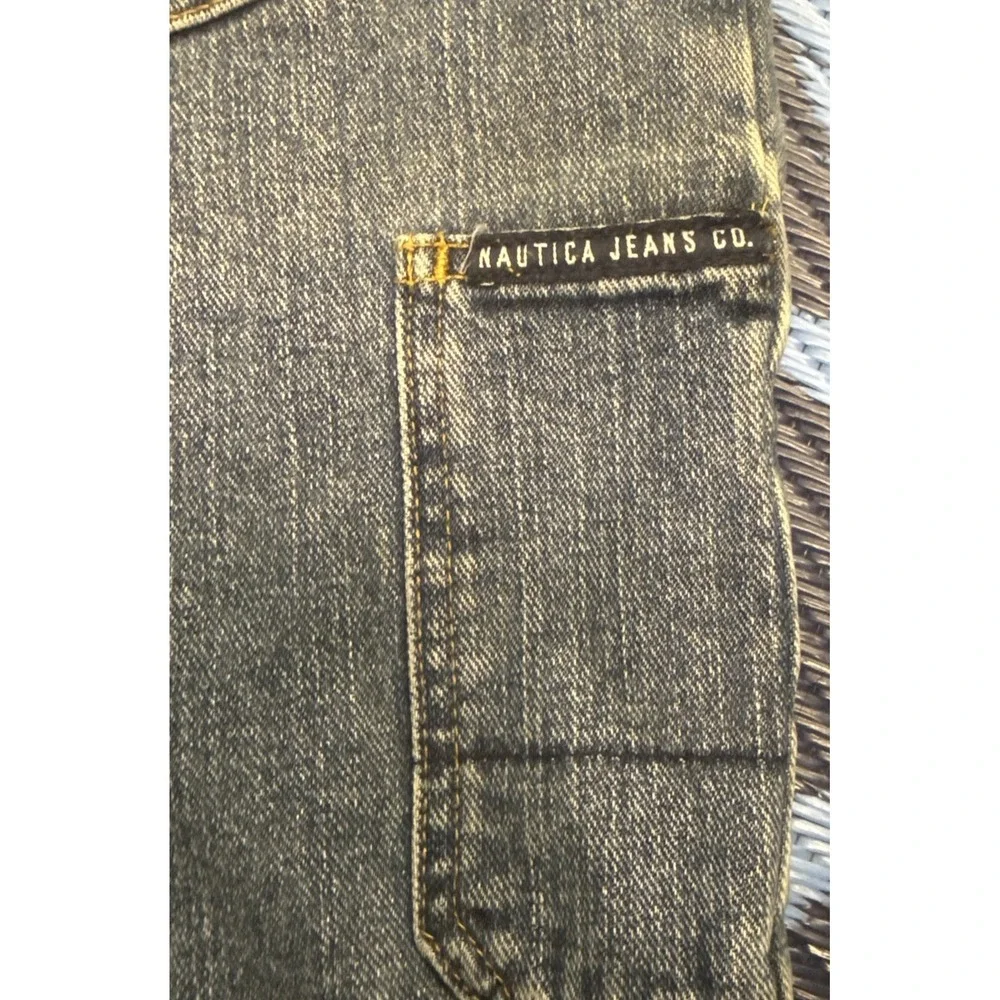 Vintage Y2K Nautica‎ Denim Baggy Jean Shorts Size 34 Carpenter Style